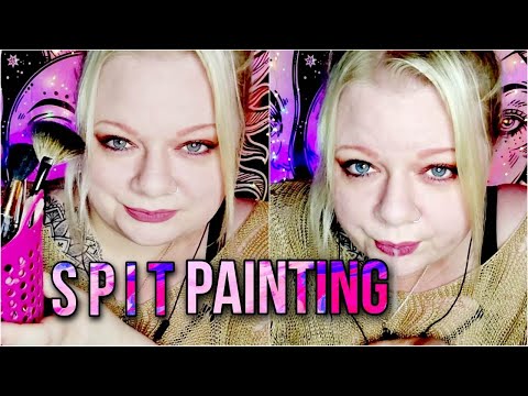 [ASMR] Eccentric spit artist *roleplay*  real spit (whispering) 🖼 🎨 🖌 💧