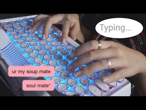 ASMR Addictive Mechanical Keyboard Typing... (see what I'm typing!)