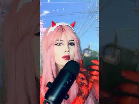 🌙 ASMR anime cosplay Zero Two 💗 relaxing video (full on my channel)