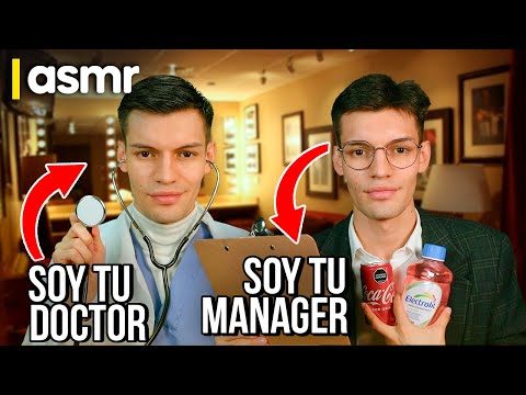 ASMR español roleplay para dormir doble doctor y asistente personal