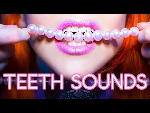 ASMR - TEETH SOUNDS - teeth tapping, plastic beeds, metal beeds and more