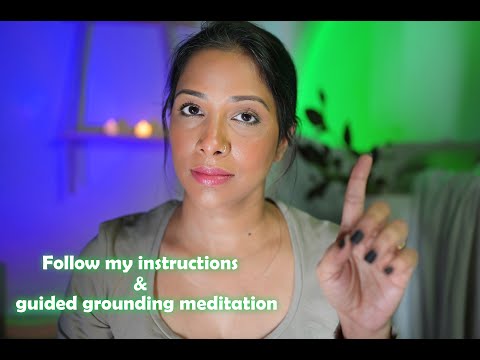 follow my instruction, guided meditation with eyes closed soothing sounds, soft spoken