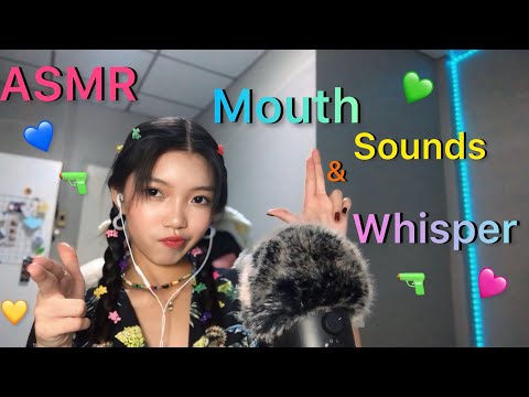 ASMR|Mouth Sound/Whisper (With Fluffy cover)~asmr elle~
