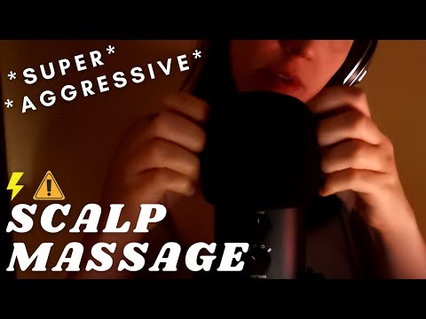 ASMR - FAST and AGGRESSIVE SCALP SCRATCHING MASSAGE | mic scratching with mic cover