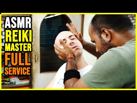 ASMR HEAD and BACK MASSAGE with NECK and SKIN CRACKING by REIKI MASTER
