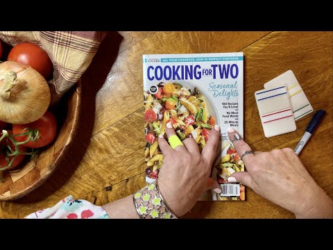 ASMR~Page turning~Summer Cooking 4 Two (Soft Spoken) Thick texture pages~No talking version tomorrow