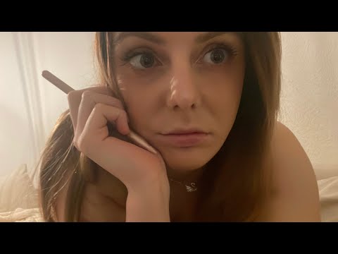 Asmr helping the cute girl you like for essay | personal attention | sexy| mouth sounds | close up