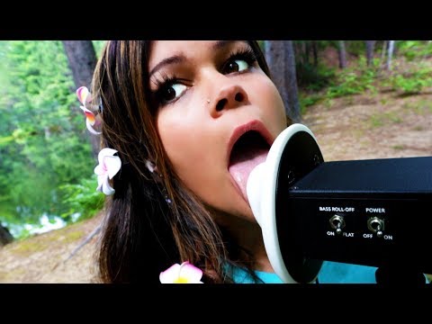Weird ASMR Woman EATS Your EARS in a Public Park