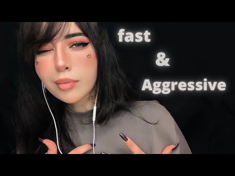 ASMR Fast & Aggressive T-shirt Scratching ( Hand Sounds + Mouth Sounds )