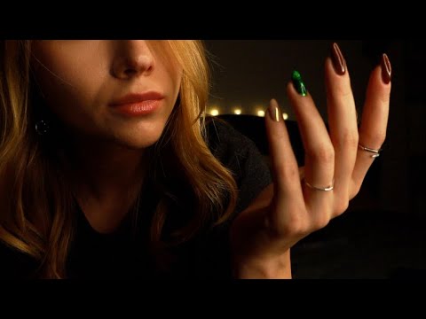 ASMR Up Close Hand Movements Whispering Affirmations Ear to Ear | Face Touching | Layered Sounds
