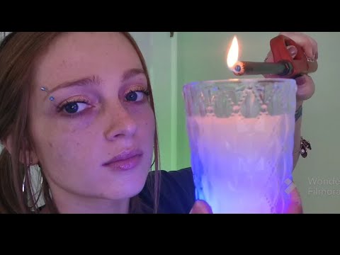 ASMR Playing w this cool 🍑 candle 🕯️