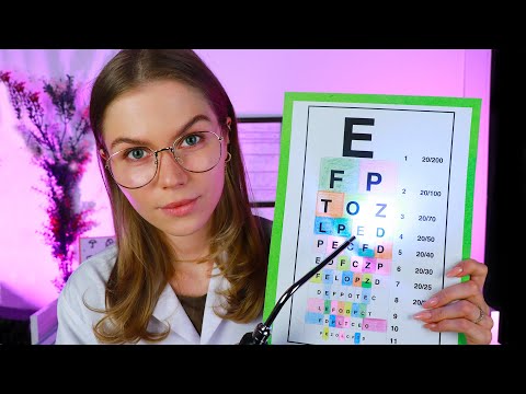 ASMR Detailed Eye Exam With Many Different Charts and Lights.  Medical RP Personal Attention