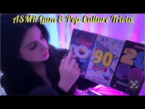 ASMR Gum Chewing & Pop-Culture Trivia Cards - 80s, 90s, and 2000s 🍬🎷🎬