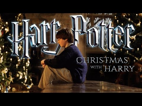 Christmas with Harry at Hogwarts Great Hall 🎄 ASMR Ambience - Fireplace, Snow, soft Music & Chatter