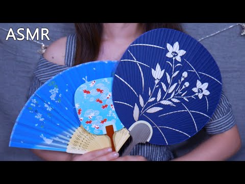 [ASMR] Tingly Scratching Sound with 4 Hand fans (No Talking)