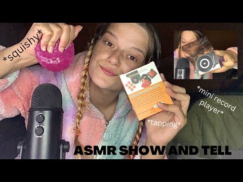 ASMR show and tell ( mini Record player + squeezing Orbeez ball ￼) barns noble shopping 🛍 haul !
