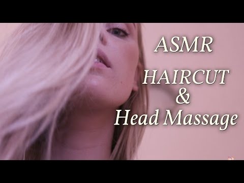 ASMR RELAXING HAIRCUT AND HEAD MASSAGE ROLE PLAY WHISPER