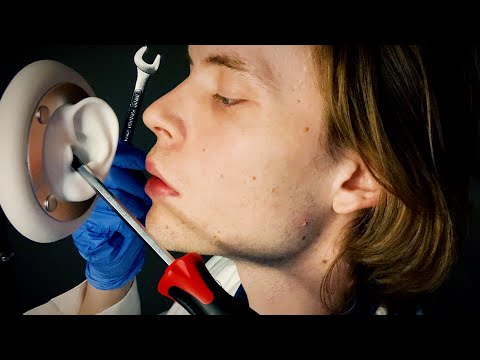 ASMR Ear Cleaning Exam w/ Screwdriver and Up Close Whispering 3Dio (Doctor Roleplay male)