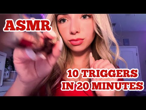 ASMR - 10 Triggers in 20 Minutes! (Tapping, Scratching, Brushing, Lotion, & More!)