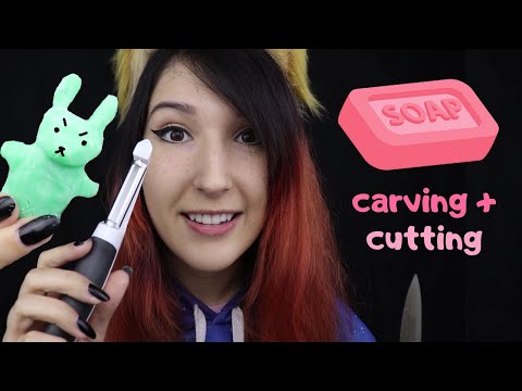 ASMR - SOAP CUTTING ~ Cutting Soap & Carving a Bunny | There Was an Attempt ~