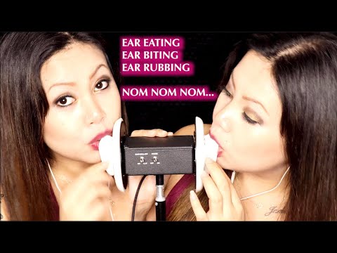 ASMR Ear Eating, Biting, Rubbing | 4K