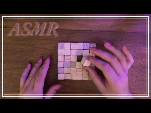 SLEEP INDUCING wood blocks ASMR // soft spoken • crinkly • counting • tapping • scratching