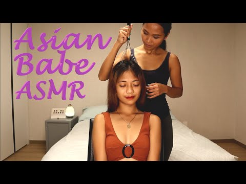 ASMR Relaxing Upper Body Tickle Massage with Herzel! (Head, Face, Neck and Chest)