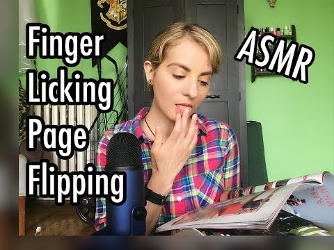 ASMR || Finger Licking and Page Flipping (soft spoken)