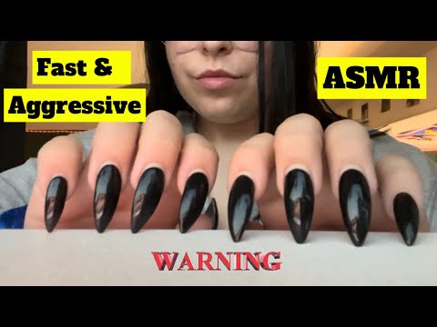 FAST & AGGRESSIVE BUILD UP & INVISIBLE TAPPING & SCRATCHING ASMR no talking (1 hour looped)