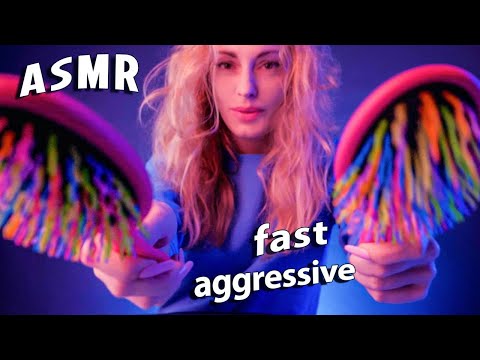 ASMR Fast Aggressive Brain Scratching Chaotic Triggers Nail Tapping ASMR