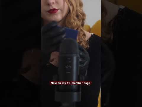 ASMR tapping with leather gloves ✨