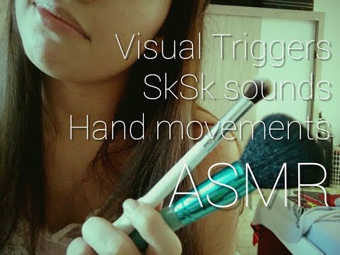 ASMR Português Gatilhos visuais Visual triggers, SkSk, Sons de boca ,Visual touch ,Mov  das mãos