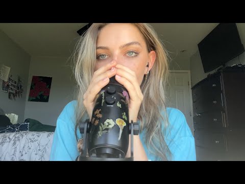 ASMR | Pure Mouth Sounds, NO TALKING, unintelligible whispers, hand movements, brushing, visuals