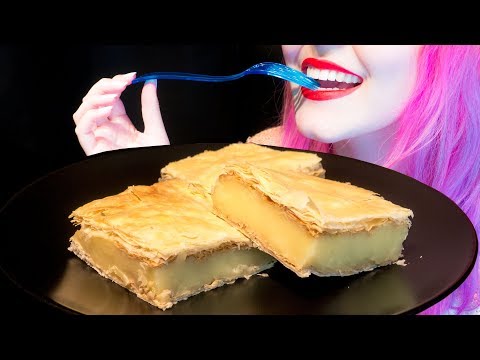 ASMR: Creamy Puff Pastry Vanilla Slices | Recipe ~ Relaxing Eating Sounds [No Talking|V] 😻