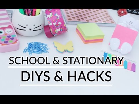 DIY School Supplies For Back To School! School DIYS & Hacks | Holly Inspires