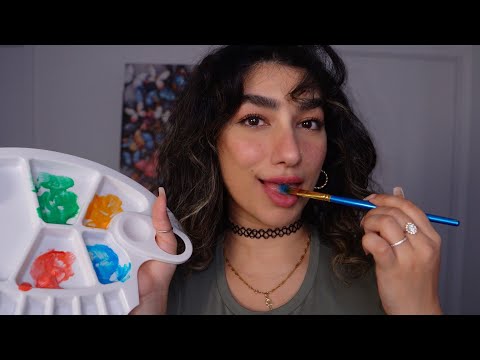 ASMR • Spit Painting You With REAL Paint 🎨🖌️ (mou th sounds)