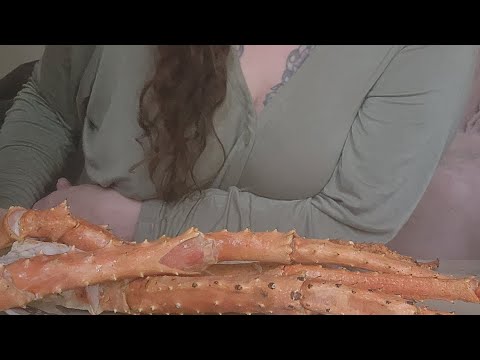 Asmr Eating King crab 🦀 Legs eat with me