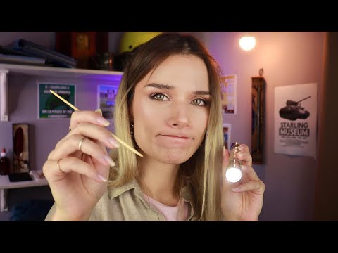 ASMR Close Up Personal Attention, Light Trigger, Scraping, Brushing, Archaeologist Role Play