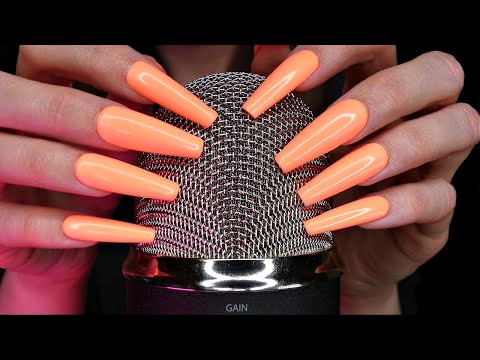 ASMR Mic Scratching with Long Nails | With & Without Cover | Nail Rubbing | No Talking