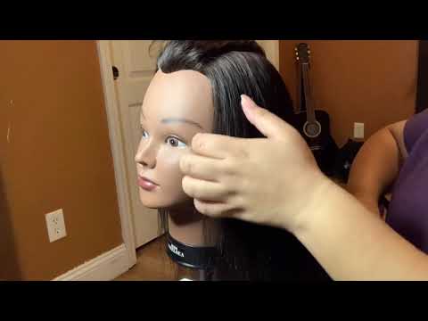 ASMR: Actual hair straightening and styling. (A bit talking)