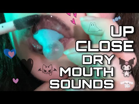 ⭑AsMr | Dry Mouth Sounds w/ Slow Gum Chewing, Low Throat Whisper, Pay Attention Games + ( close up )
