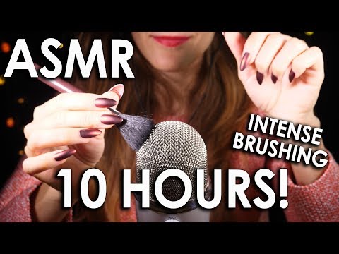 [10 hours ASMR no talking] Intense Mic Brushing to fall Asleep