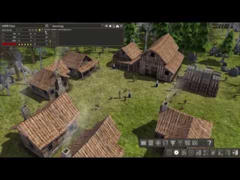 ASMR Let's Play Banished (1 hour, nature sound effects, relaxing music)