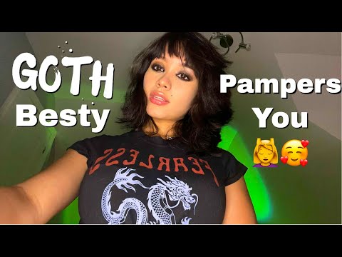 Goth BestFriend Helps You Sleep Asmr 🤍 On My Lap