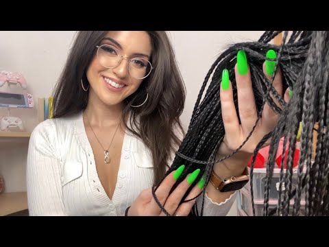 The Girl In The Back Of The Class Plays With Your Braids - ASMR personal Attention