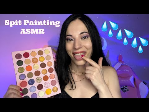 NEW ASMR SPIT PAINTING YOU💦 (Intense Mouth Sounds)