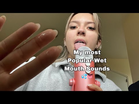 ASMR| My Most Popular/Timestamped Wet Mouth Sounds! 👅| Inaudible Whiser Ramble