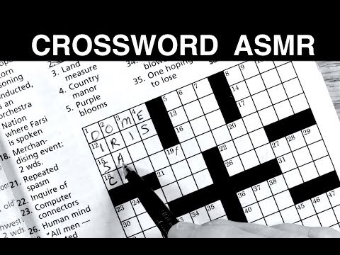 Crossword Puzzle on Stormy Night - ASMR