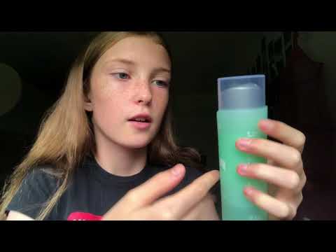 Tapping and scratching on skin care items and talking [ASMR]
