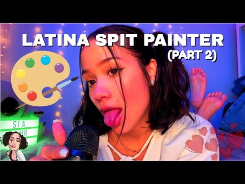 ASMR | Latina Spit Painter Stipples On Your Face PT2